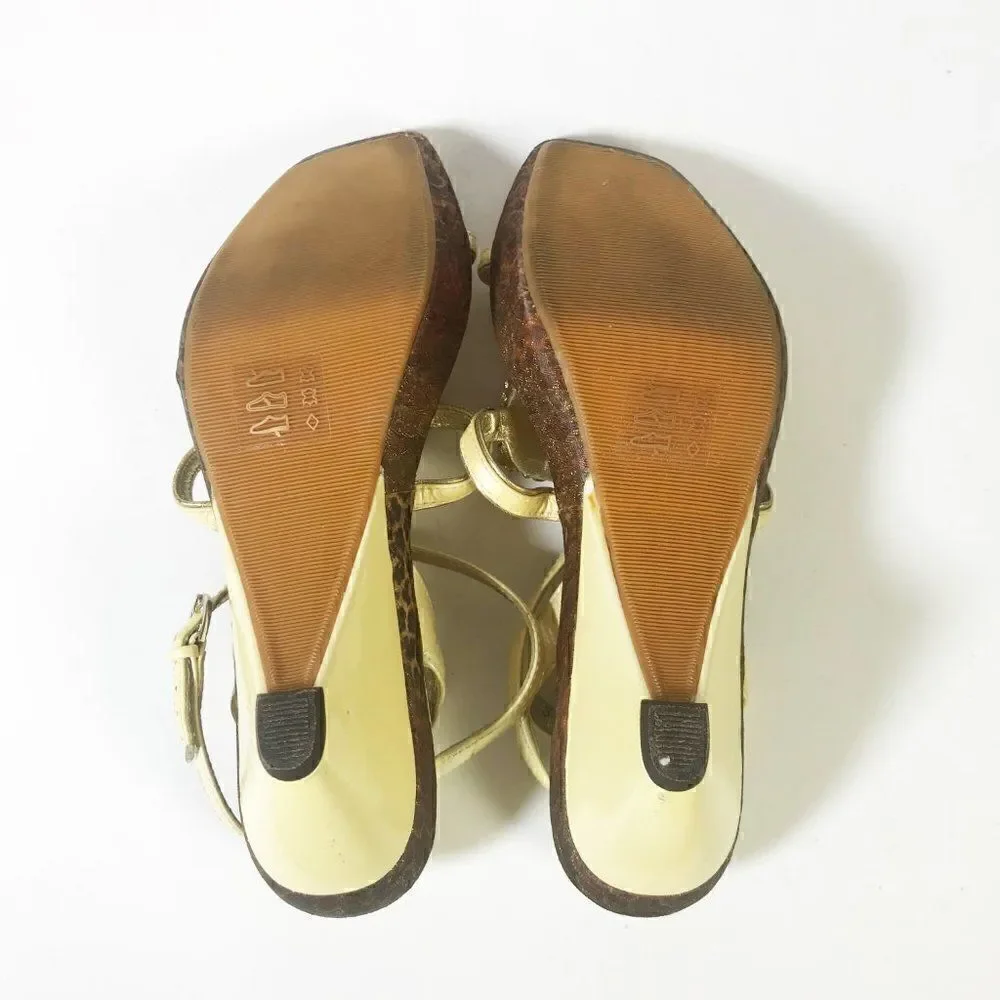 Bejeweled Italian Platform Sandals - 38.5